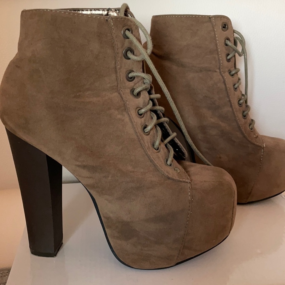 Charlotte Russe  brown ankle booties.